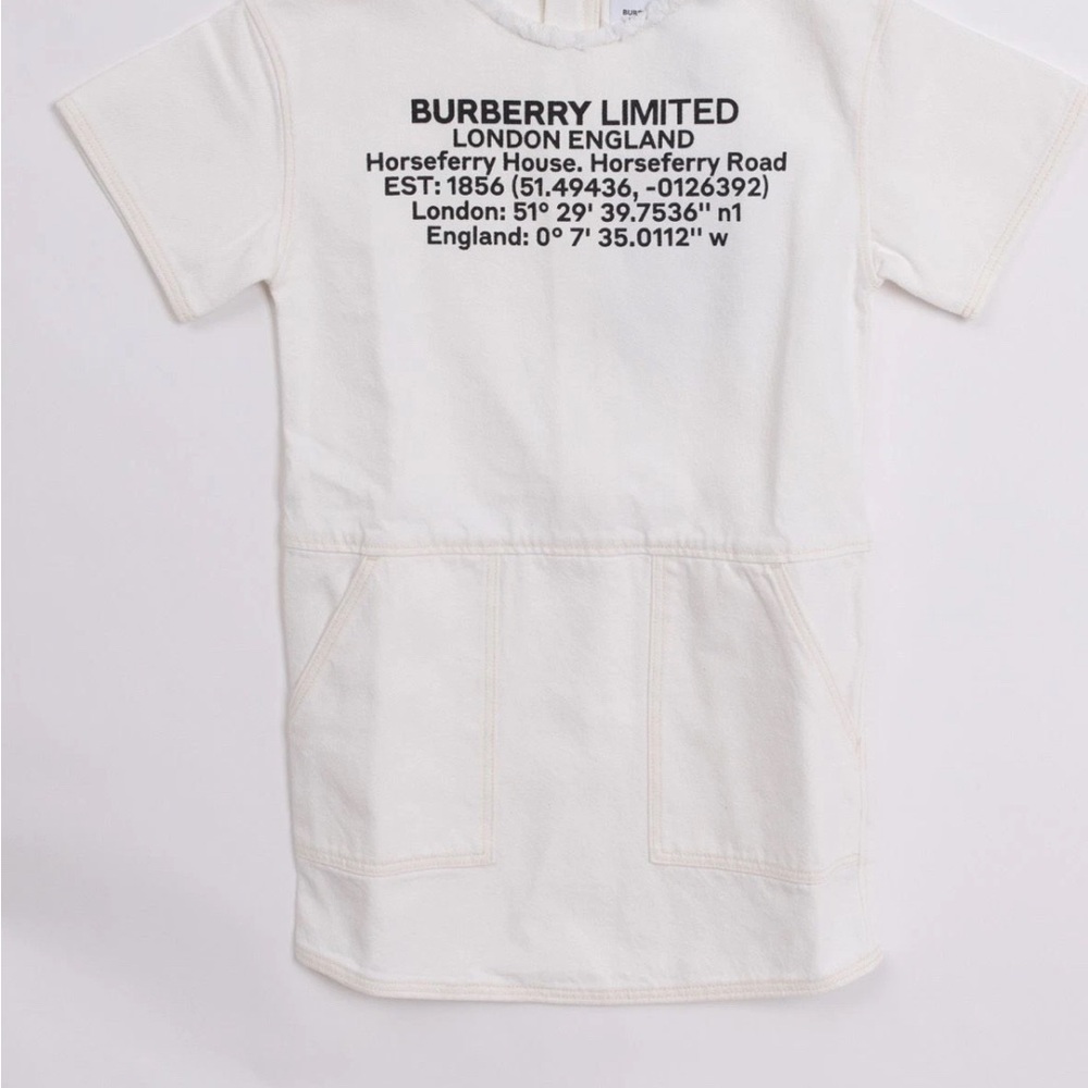 Burberry Kids White Denim Dress
